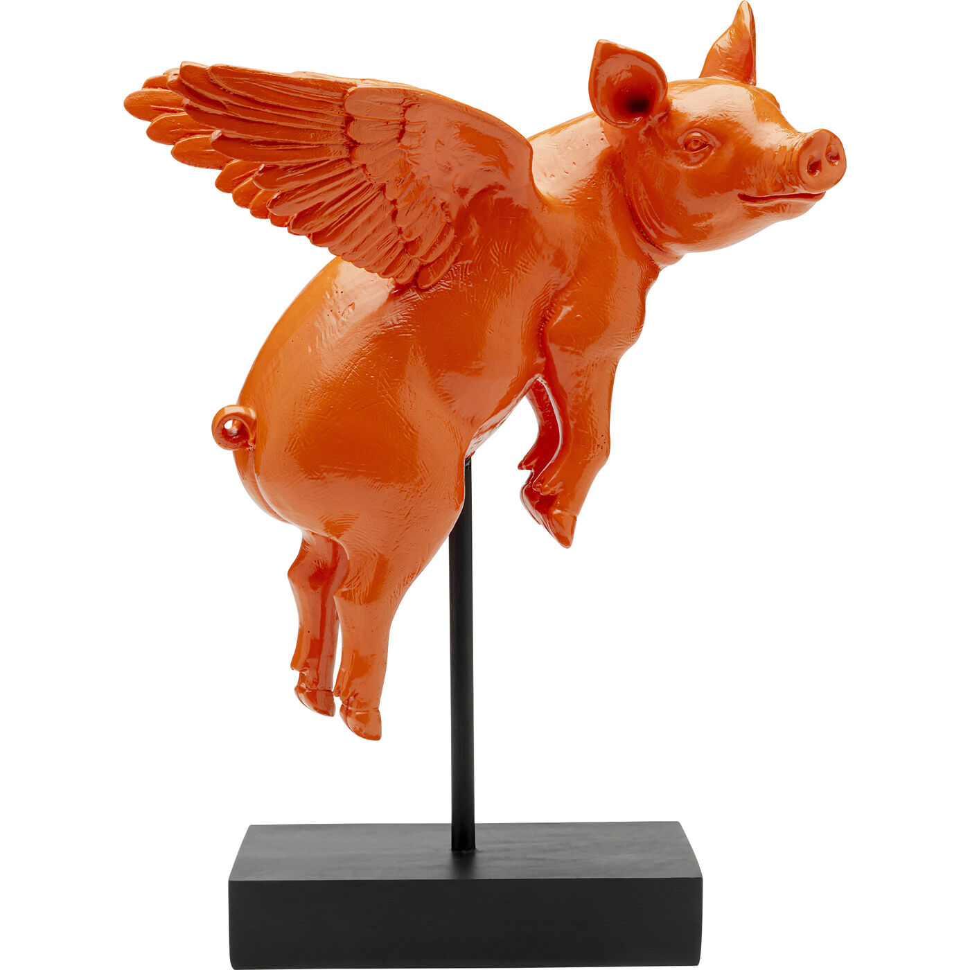Deko Figur Flying Pig Orange 29cm