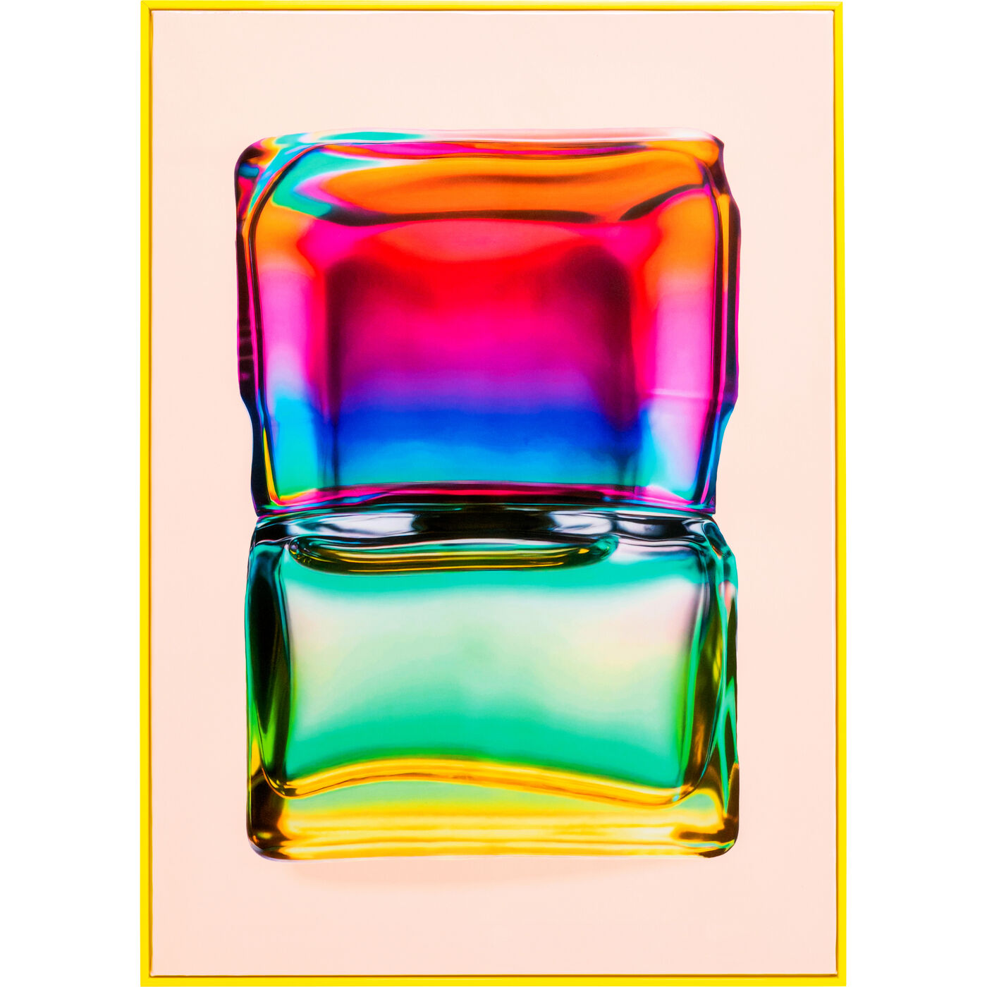 Gerahmtes Bild Rainbow Flacon Square 50x70cm