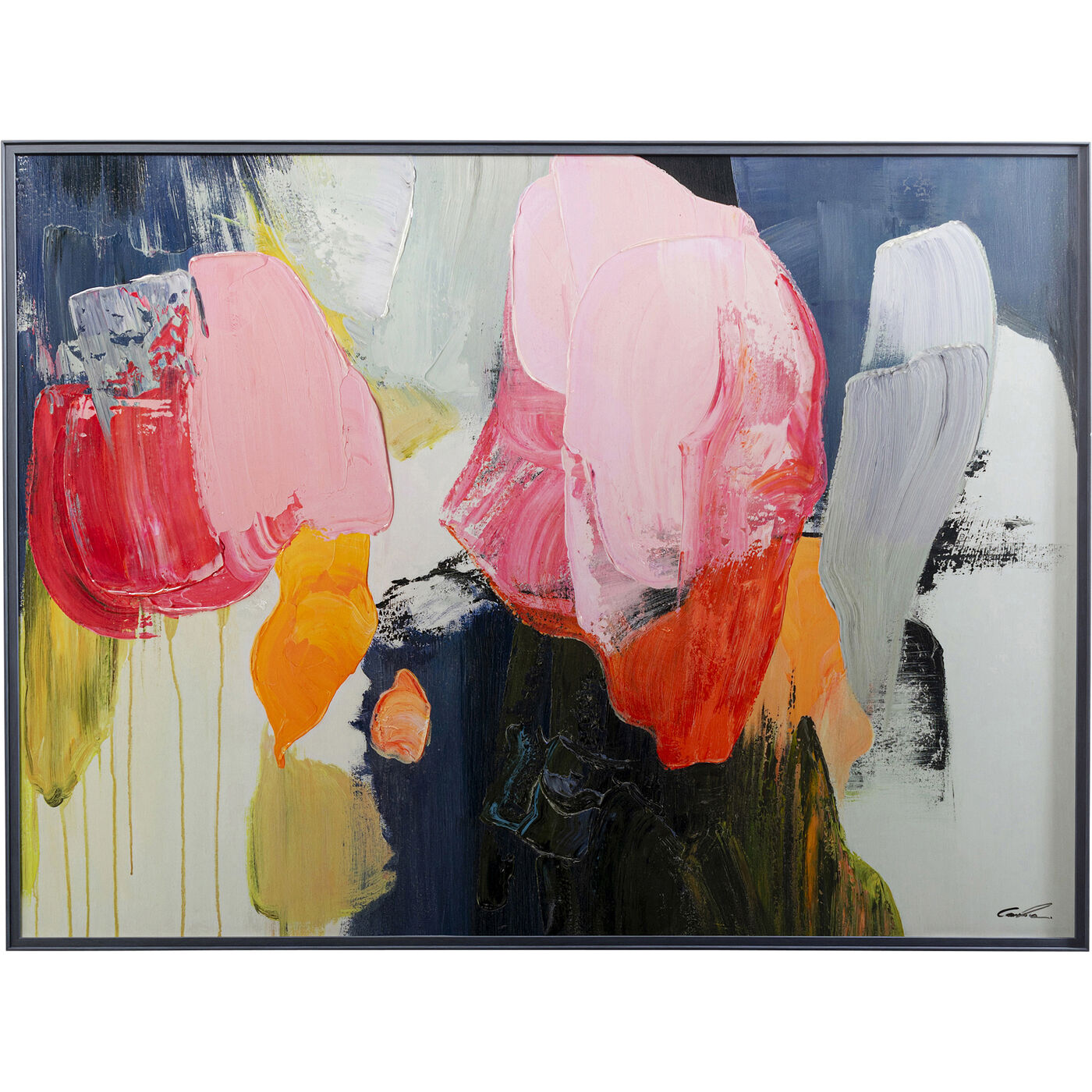 Gerahmtes Bild Abstract High Gloss Pink 160x120cm