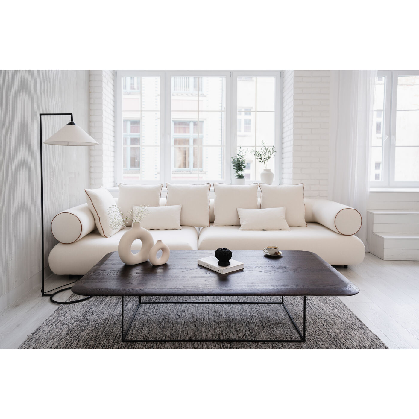 Corner Sofa Splendido Creme Left 327cm