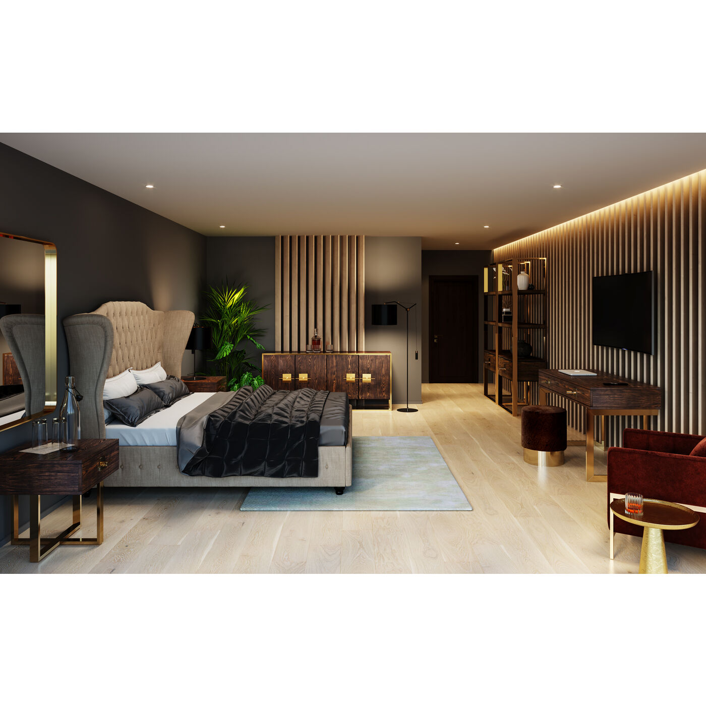 Bett City Spirit Linen Natural 180x200cm