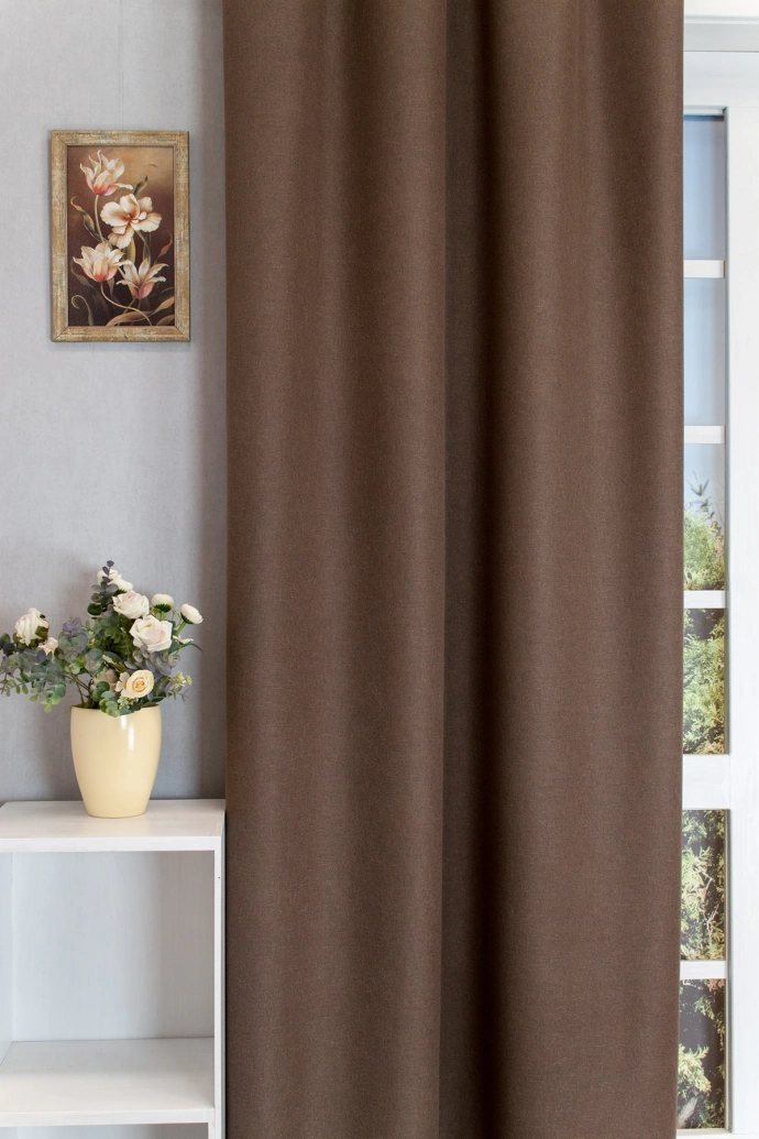 Super Blackout – Rideau occultant brun chocolat, 100 % occultant