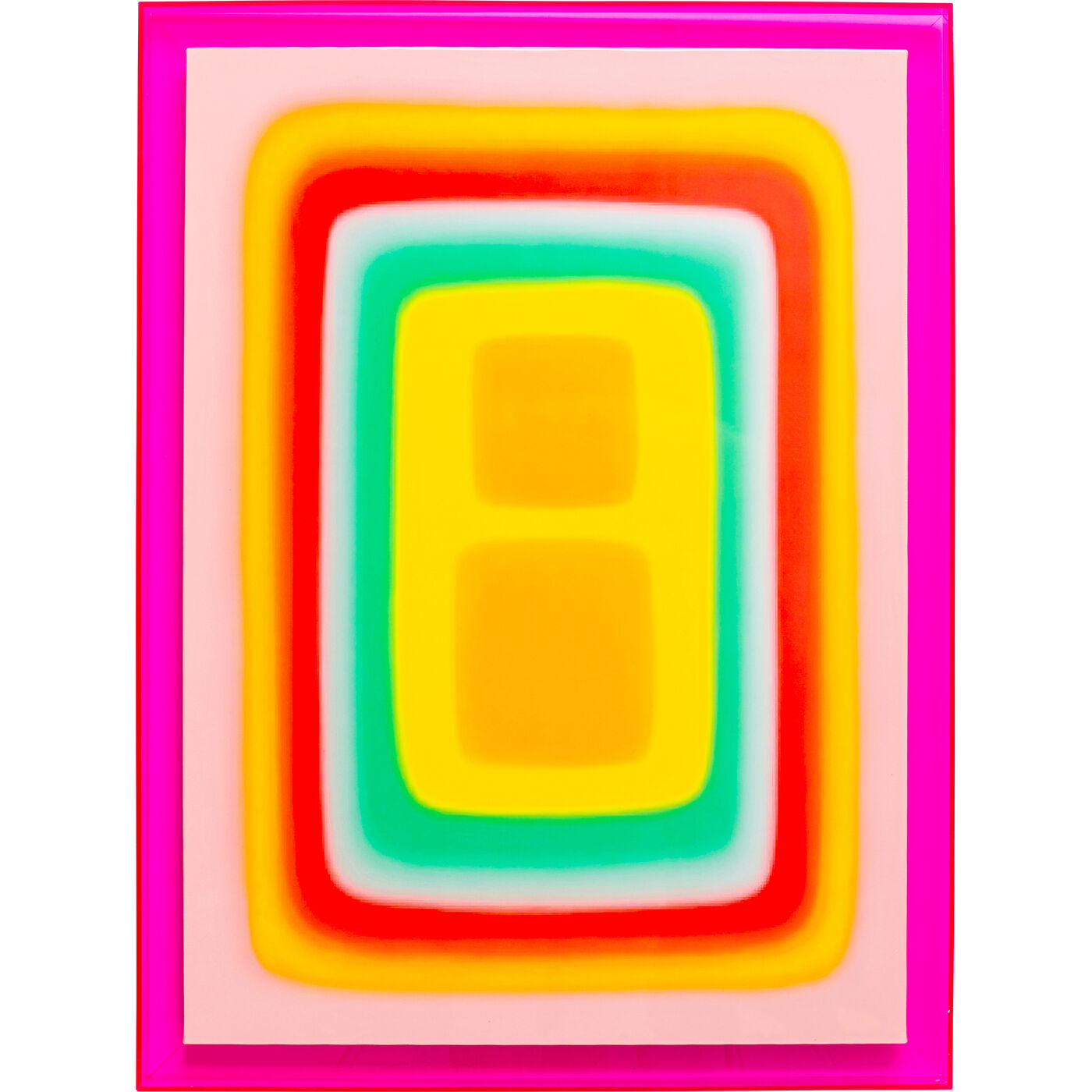 Gerahmtes Bild Square Shapes Colore Orange 60x80cm