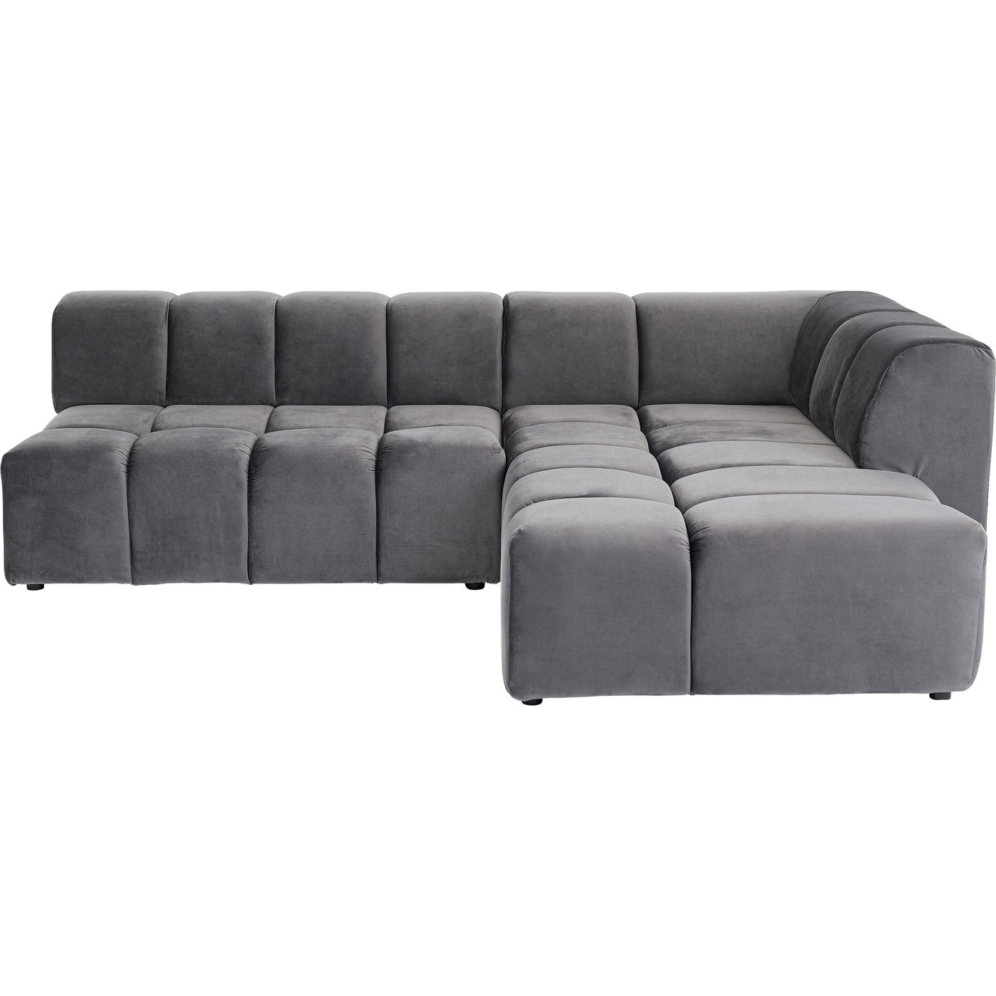 Ecksofa Belami Velvet Grau Rechts