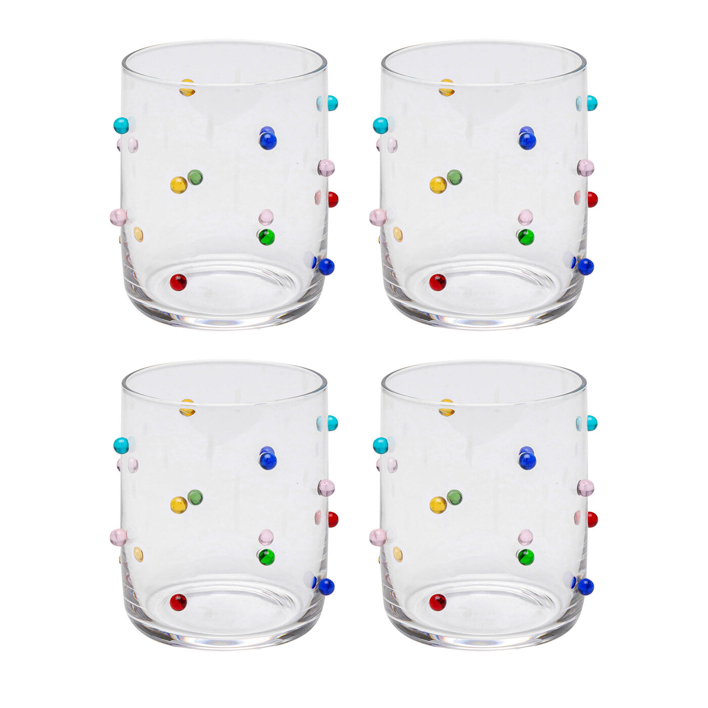 Bicchiere acqua Party Dots 9cm (4/Set)