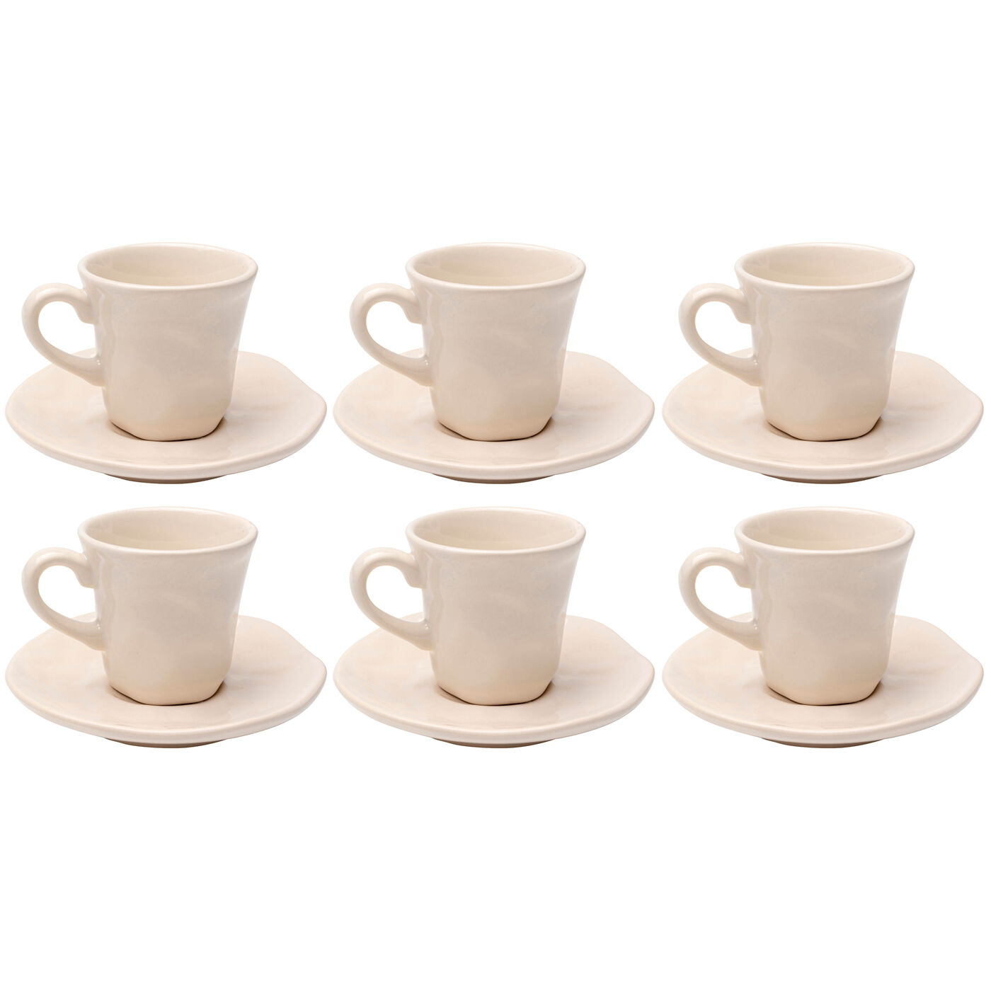 Espressotasse mit Untertasse Organic Creme (6/Set)