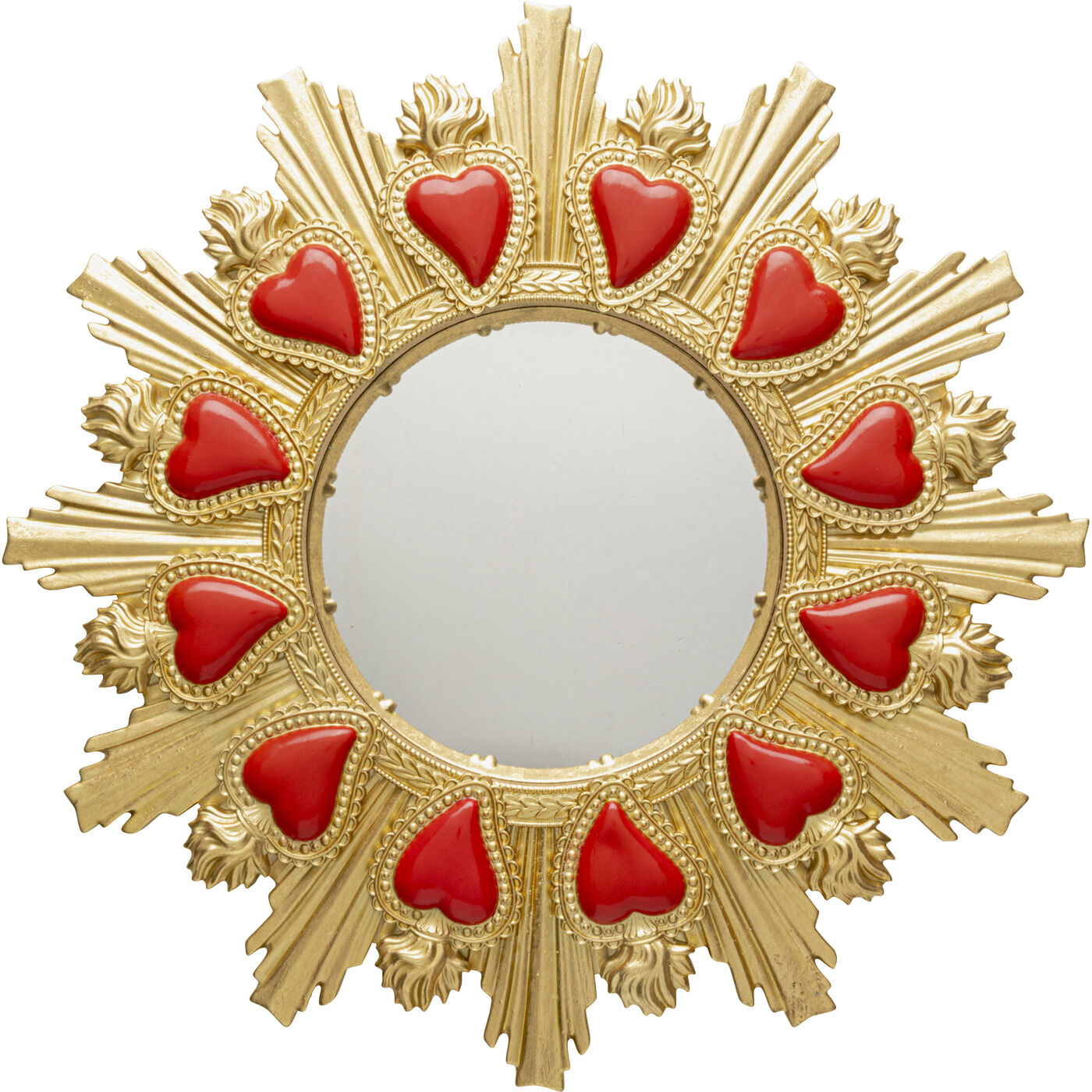 Wandspiegel Flaming Heart Ø39cm