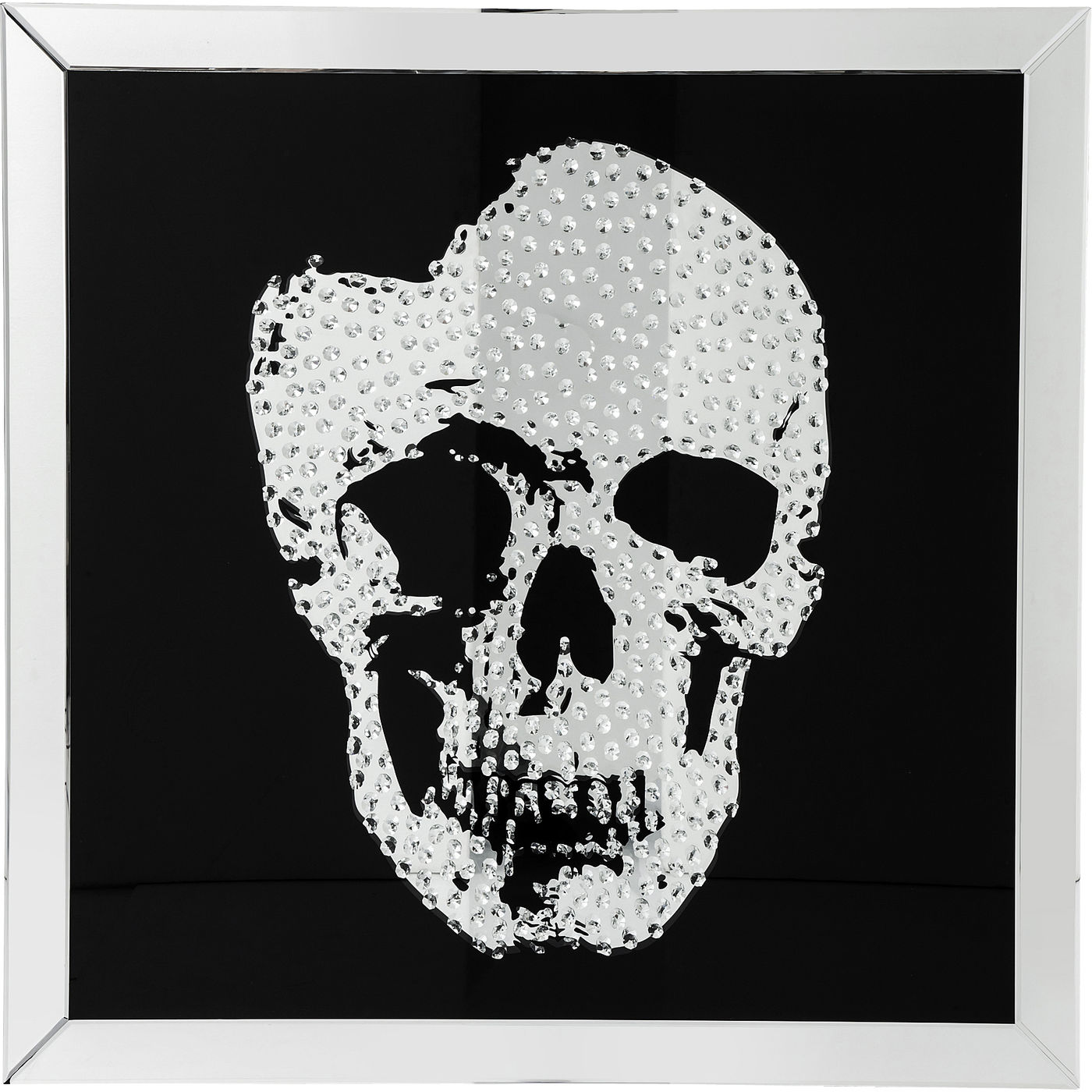 Gerahmtes Bild Mirror Skull 100x100cm