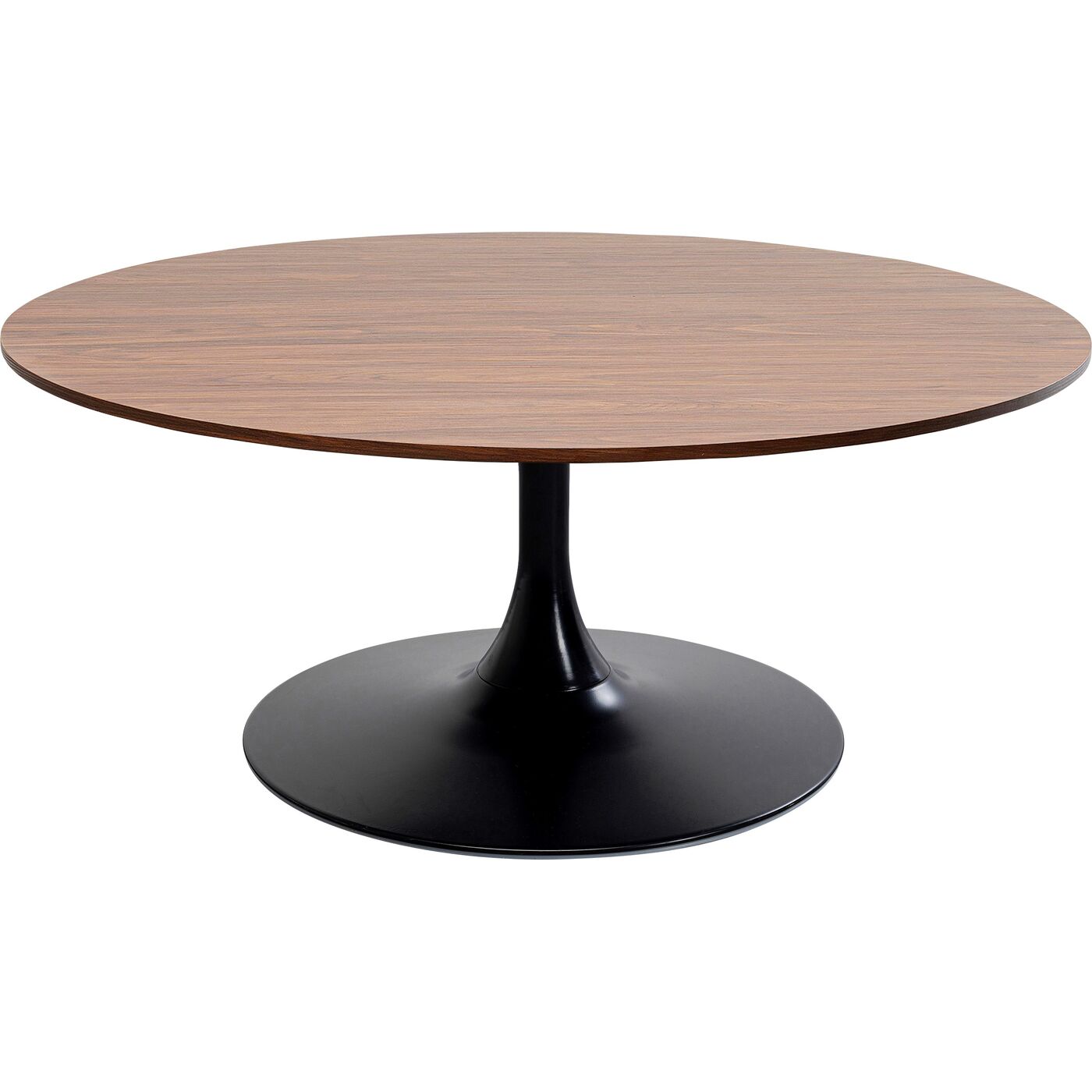 Couchtisch Schickeria Walnuss Schwarz Ø110cm