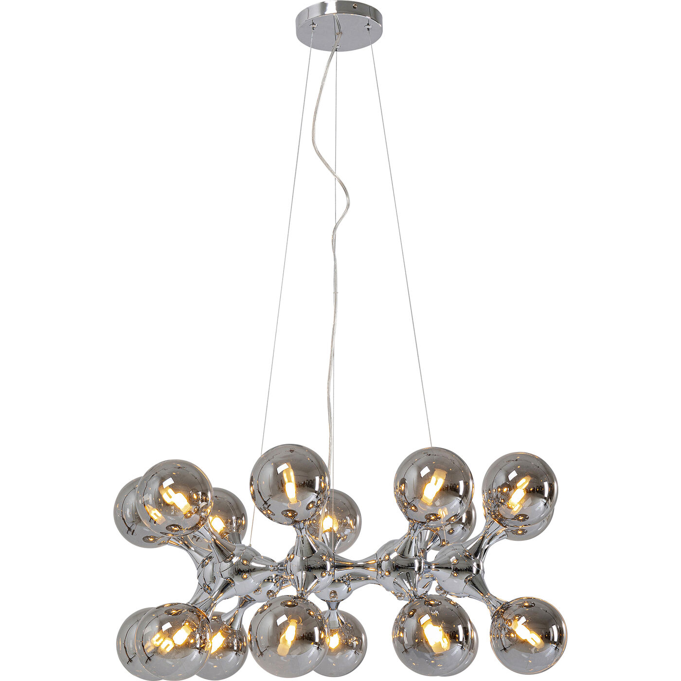Hängeleuchte Atomic Balls Silber Ø74cm