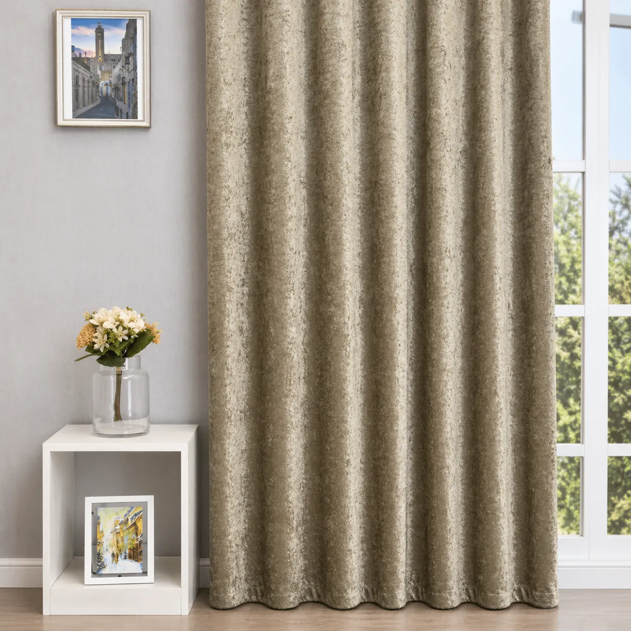 Parker – Samt-Verdunkelungsvorhang in Bronzebraun, 100% lichtdicht