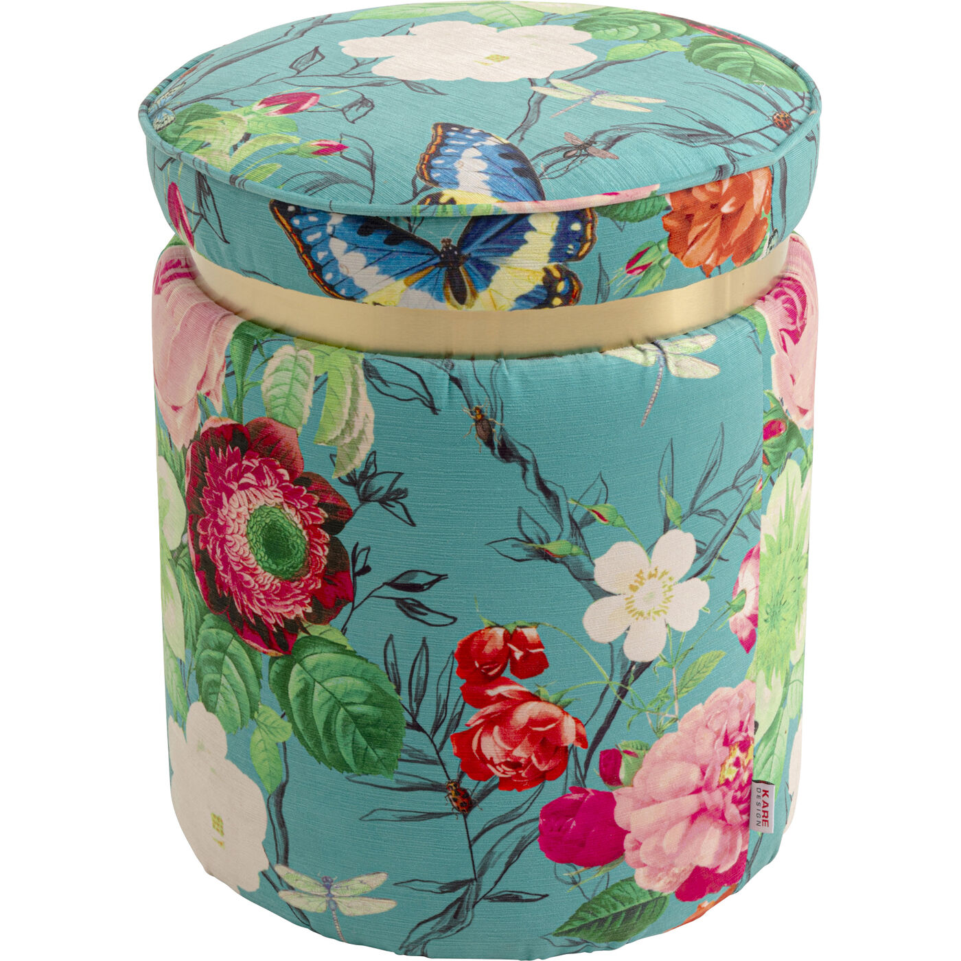 Hocker Flower Fever Blau Ø39cm