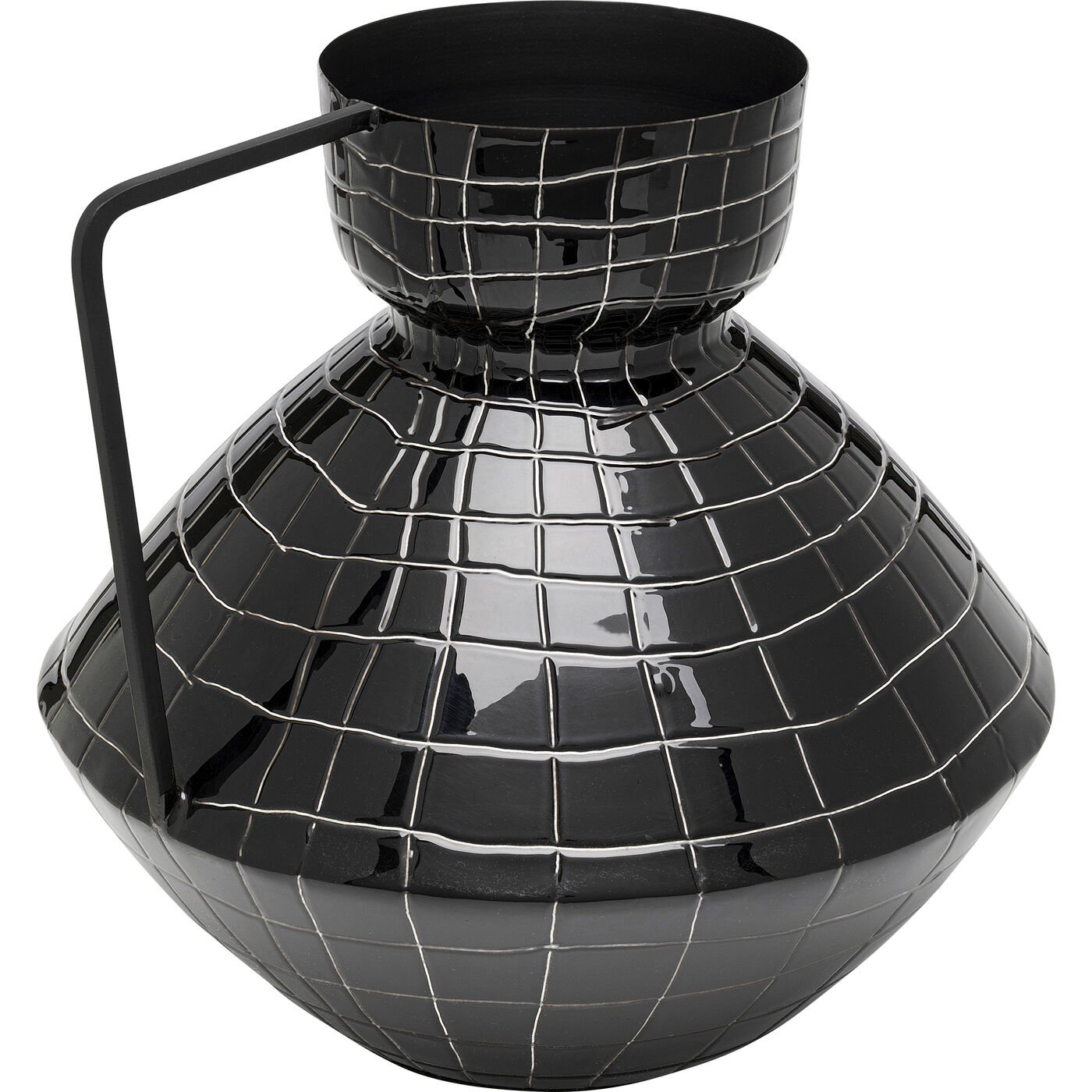 Vase Black Mesh Handle 29cm