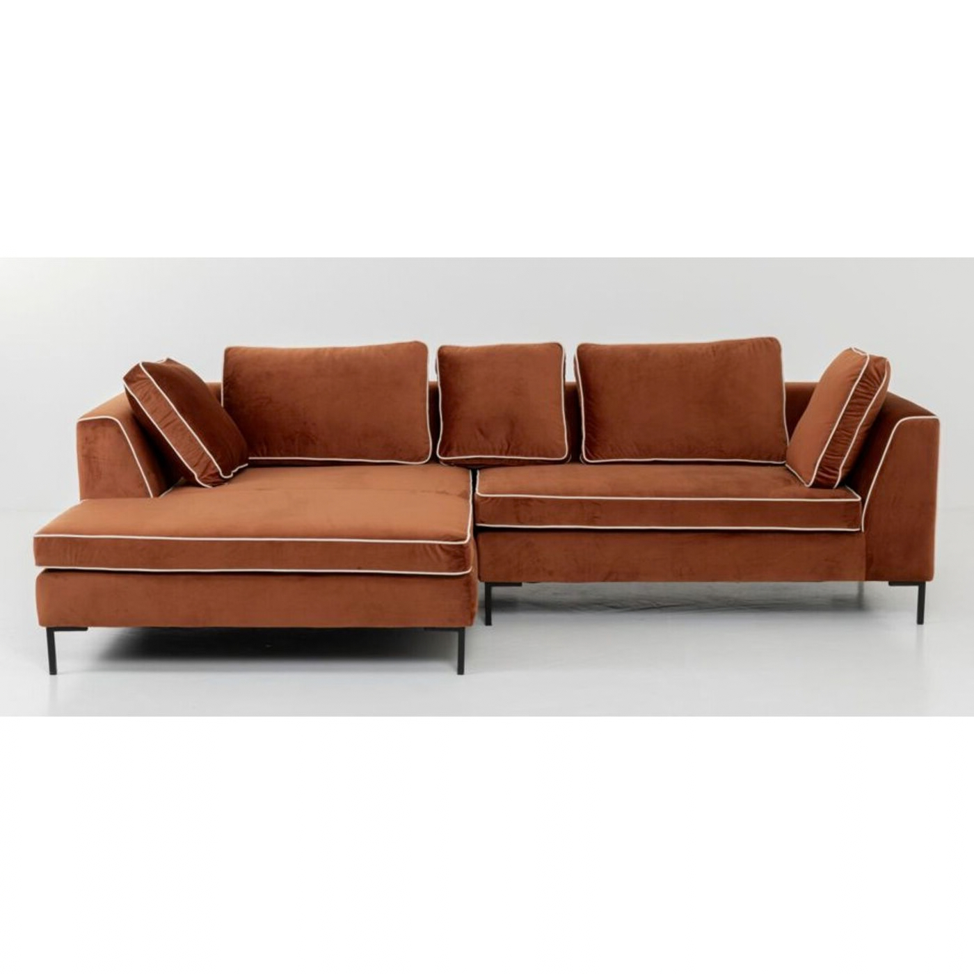 Ecksofa Gianni Pipe Braun 290cm Links