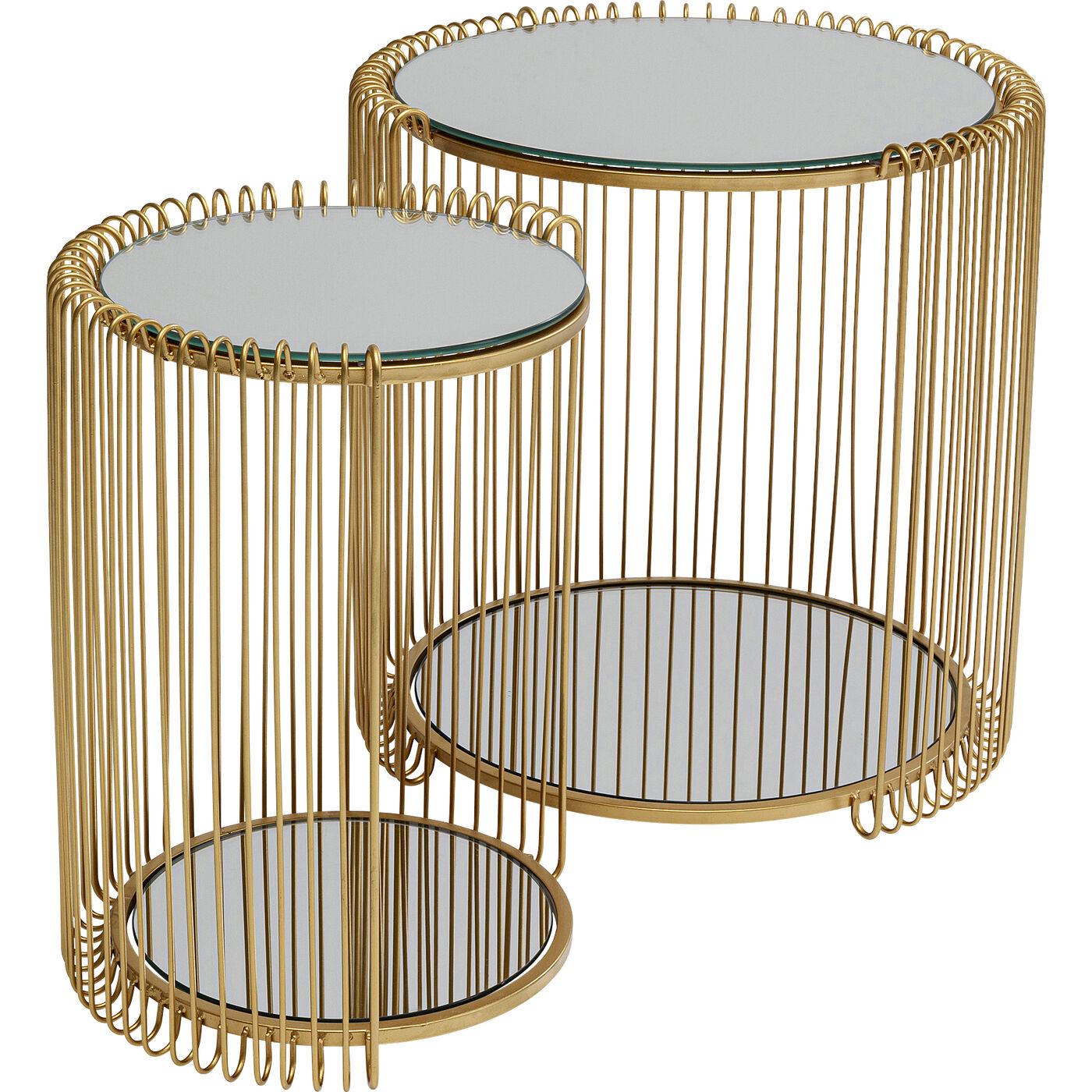 Beistelltisch Wire Double Brass (2/Set)