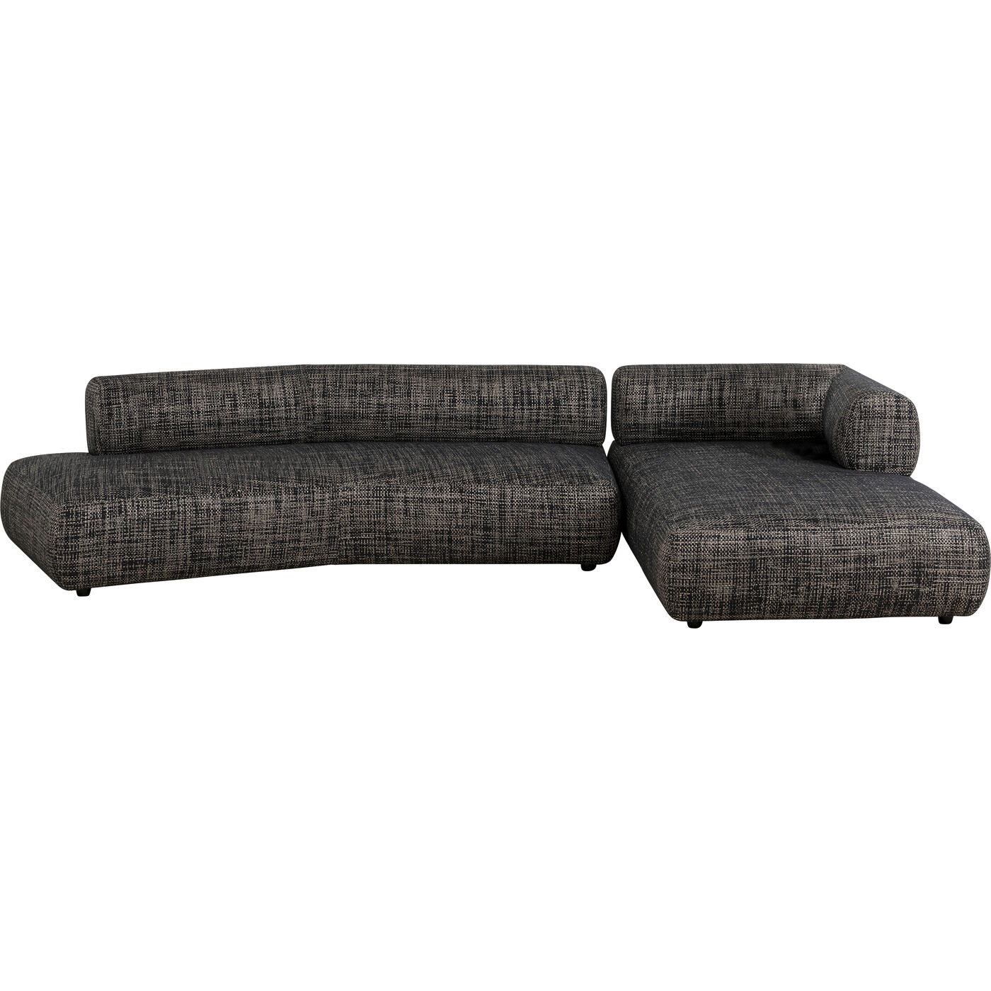 Ecksofa Bow Rechts Grau