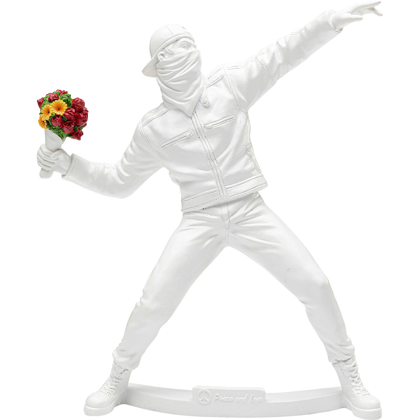 Deko Figur Street Art Bouquet Weiß 27cm