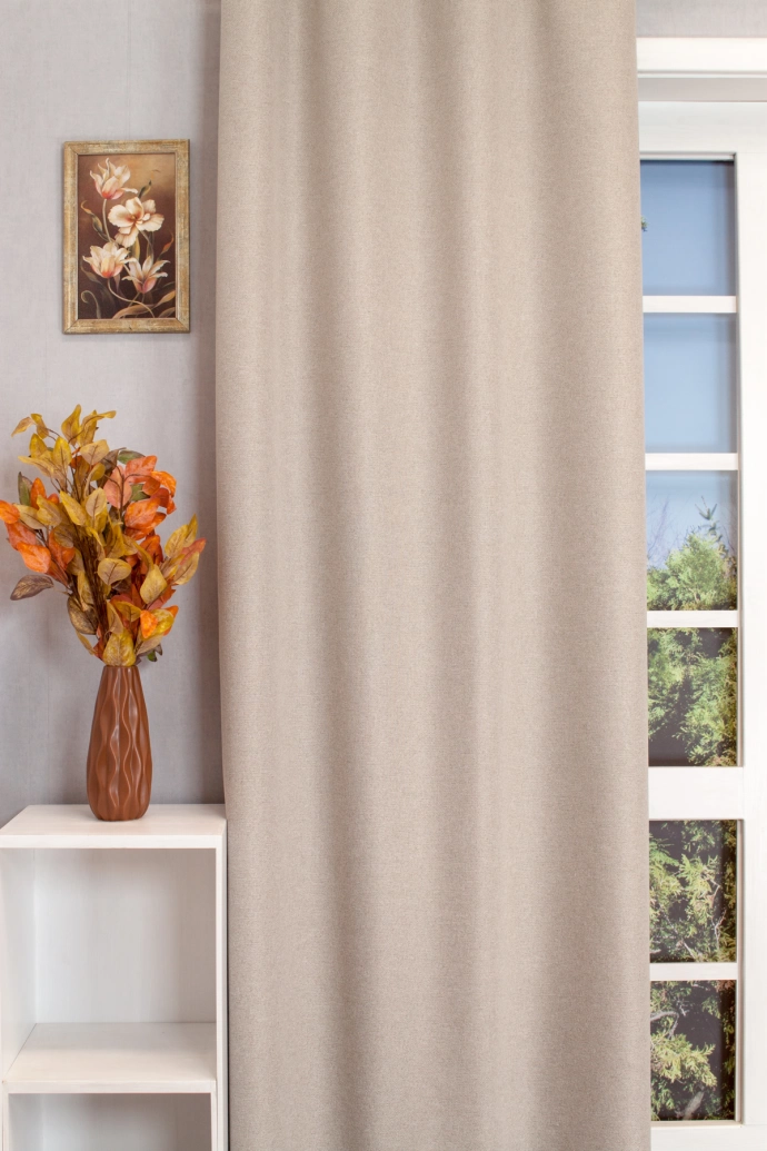 Sunstopper – Rideau occultant beige grisé, 100 % occultant