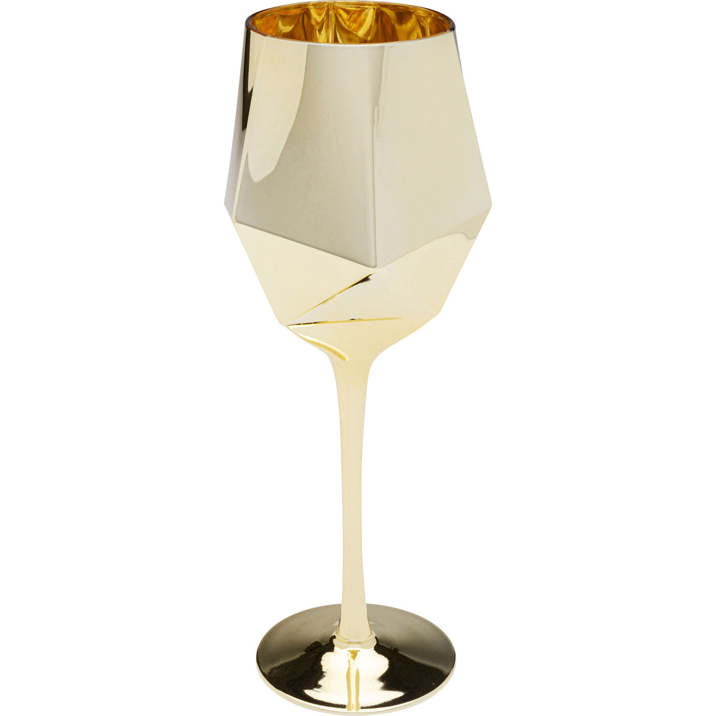 Weinglas Diamond Gold